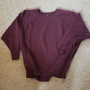 Aerie Burgundy Crew Neck Sweatshirt